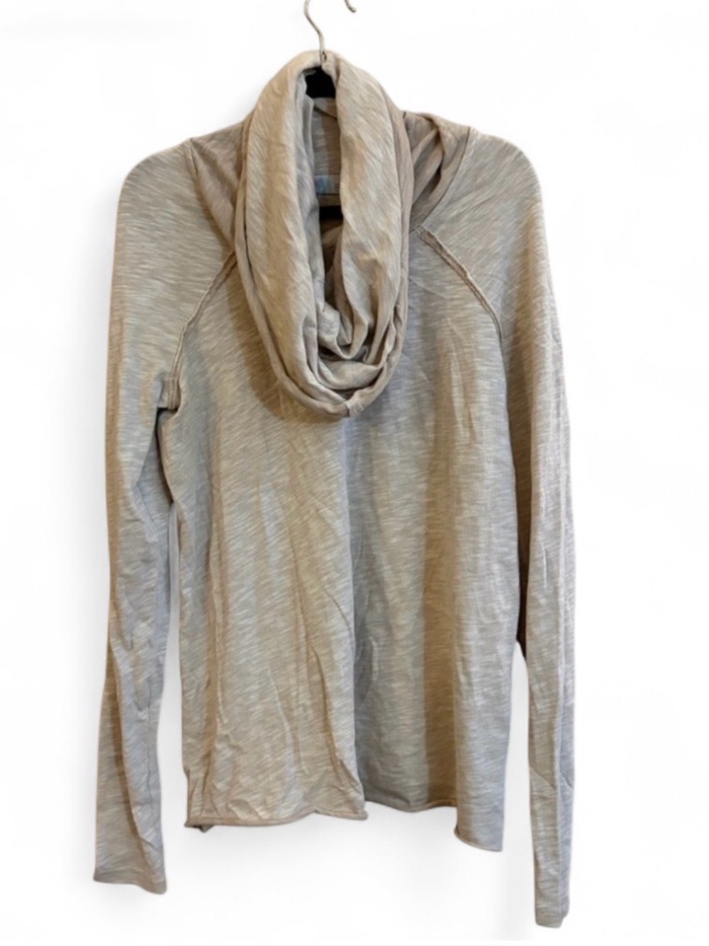 Free People FP Beach Cocoon Cowl Neck Pullover Beachy Boho Cotton Long Slv Top